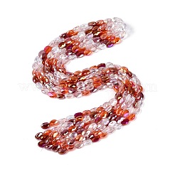 Stränge aus galvanisierter Jade-Imitation und undurchsichtigen sowie transparenten Glasperlen&nbsp;EGLA-Q135-8x11MM-01A