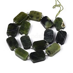 Бусы из натурального канадского нефрита&nbsp;G-C098-A37-01