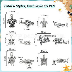 Tibetischer stil Aluminium Anhänger & Charms&nbsp;TIBEP-PH0004-96AS