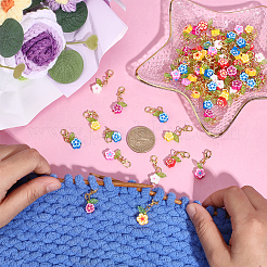 80 шт. подвеска-цветок из полимерной глины ручной работы&nbsp;HJEW-ME00033