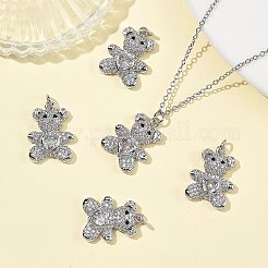 Shegrace Messing-Anhänger mit Mikropavé-Fassung aus klaren Zirkonia&nbsp;XGRQ4N183-738P