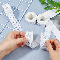 4 Rolle selbstklebende Papieraufkleber in 2 Ausführungen&nbsp;DIY-FH0010-69