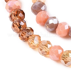 Стеклянные бусины с гальваническим покрытием &nbsp;GLAA-T023-A16-05