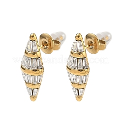 Boucles d'oreilles à tige en acier inoxydable 304 avec strass pour femmes&nbsp;SA-CBA0E8A-03G