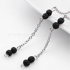 Fatti a mano rotondi branelli della pietra preziosa catena per collane bracciali fare&nbsp;AJEW-JB00245