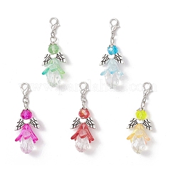 Подвески в виде ангела из стеклянных бусин и акрила&nbsp;HJEW-JM03598