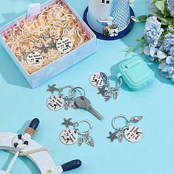 6 шт. застежки для брелка из нержавеющей стали 201 в гавайском стиле&nbsp;STAS-PH0006-84AS