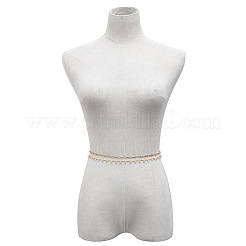 Chaîne de corps à double couche en perles rondes imitation fer et plastique&nbsp;WGB69D0-01