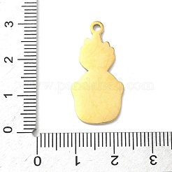 Pendentifs en émail de fruits en acier inoxydable 304&nbsp;STAS-G362-04G-08