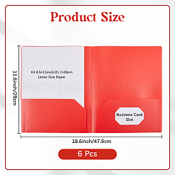 6 шт. полипропиленовые пластиковые папки для файлов&nbsp;AJEW-CP0006-39A