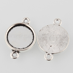 Сеттинги разъем сплава кабошон тибетском стиле&nbsp;TIBE-M022-13AS