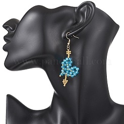 Orecchini pendenti di vetro&nbsp;EJEW-MZ00688-02