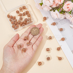 40 pendentif en fil de cuivre naturel rudraksha&nbsp;FIND-HY0003-33