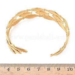 Браслеты-манжеты из нержавеющей стали 304&nbsp;BJEW-B158-04G-01