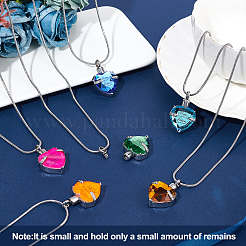 Kit fai da te per realizzare una collana con ciondolo a forma di urna in vetro di dicembre&nbsp;DIY-CN0001-82A