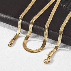 PVD вакуумное покрытие 304 нержавеющая сталь змеиные цепи ожерелья&nbsp;X-NJEW-O058-29G