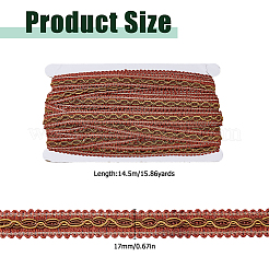 14.5 m Polyester-Spitzenbesatzband&nbsp;OCOR-WH0101-244D