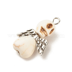 Хэллоуин окрашенные синтетические бирюзовые подвески&nbsp;PALLOY-JF01598-03