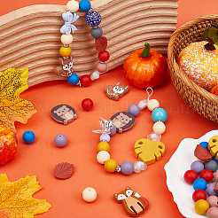 Силиконовые бусины с алфавитом для изготовления браслетов или ожерелий SIL-SP0001-08