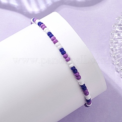 Set di 3 braccialetto elastico da donna in stile boho con perline di vetro&nbsp;BJEW-MZ00340