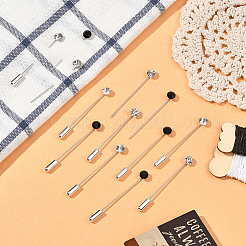 1 набор железных брошей со стразами&nbsp;AJEW-SC0031-23B