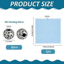 Retro-Abstandshalter aus Sterlingsilber&nbsp;STER-PH0004-77B
