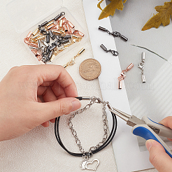 24 шт. 4-х цветные латунные карабины-клешни&nbsp;KK-PH0002-96