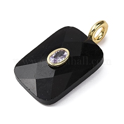 Anhänger aus natürlichem Obsidian mit Facettenschliff&nbsp;G-B186-01G-07