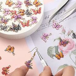 50шт 5 стиля подвески из сплава с эмалевым принтом&nbsp;ENAM-CJ0003-63