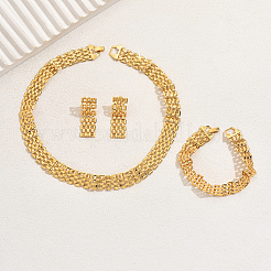 Винтажные полые цепочки плетеные железные серьги-гвоздики&nbsp;BU8711