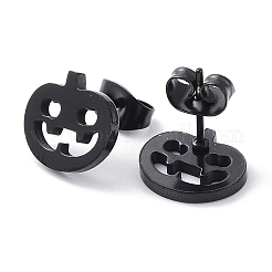 Boucles d'oreilles à tige en acier inoxydable 304 pour Halloween&nbsp;EJEW-H136-07EB