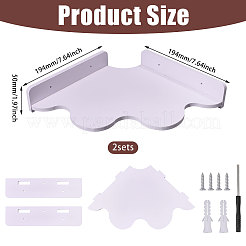 Étagères de rangement murales en MDF&nbsp;LS-AJEW-WH0752-422A