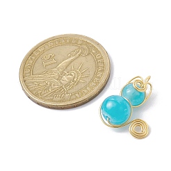 Pendentifs en perles de verre imitation jade&nbsp;PALLOY-JF02480-03