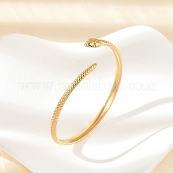 Brazaletes de acero inoxidable 304 para mujer&nbsp;BJEW-B120-01G-03
