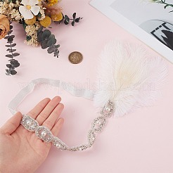Legierung & Gummi & Strass & Federn & Saatglas & Kunststoff-Stirnbänder&nbsp;OHAR-WH20011-15B