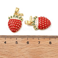 Pendenti in ottone smaltato con micro pavé di zirconi cubici&nbsp;KK-M325-14B-G