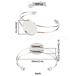 10 Uds. Fabricación de brazaletes de latón&nbsp;KK-SC0002-91B