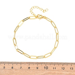 Браслеты-цепочки из латуни для скрепок для женщин&nbsp;BJEW-C140-24G