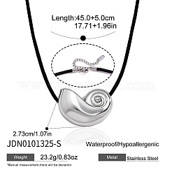Collier pendentif en forme de coquillage en acier inoxydable 304&nbsp;WG8D41C-02