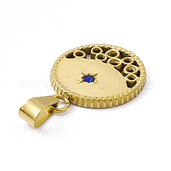 PVD-Vakuumbeschichtung 304 Edelstahl Capri Blue Strass Anhänger&nbsp;STAS-P315-14G