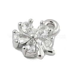 Латунные микропаве прозрачные подвески с фианитом&nbsp;LS-KK-U015-10P