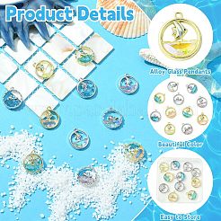 11шт 11 цвета подвески из сплава стекла&nbsp;FIND-CJ0004-97