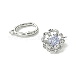 Sujetadores Shegrace con micro pavé de circonitas cúbicas transparentes y cierres ovalados plegables.&nbsp;XGRBA315D-807PB