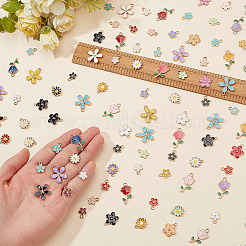 Colgantes de esmalte de aleación 180pcs 6 estilos&nbsp;ENAM-ME0001-70
