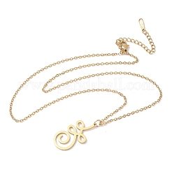 Collar con colgante de flor de loto OM de yoga de corte hueco de acero inoxidable 304&nbsp;NJEW-Z073-02G-01