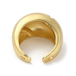 Кольца-манжеты для пальцев из латуни с микропаве из кубического циркония для женщин&nbsp;RJEW-C114-19B-G