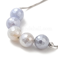 Braccialetti con cursore in argento sterling placcato rodio con 925 vero platino&nbsp;BJEW-P303-08P-01