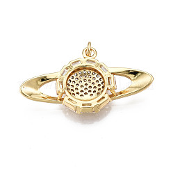 Латунные микропаве прозрачные подвески с фианитом&nbsp;KK-Q769-025-NF