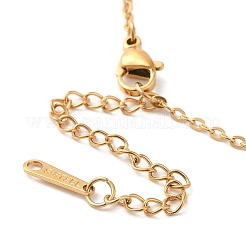 Ожерелья с подвесками из нержавеющей стали 304 с цепочками-кабелями&nbsp;LS-NJEW-P283-02G