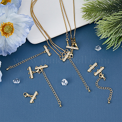 4 комплект латунных удлинителей цепей с микро-паве из кубического циркония&nbsp;KK-HY0003-15